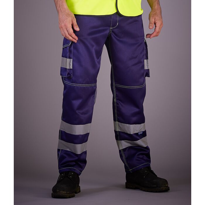 Yoko Hi-Vis Cargo Trousers with Knee Pad Pockets Thumbnail