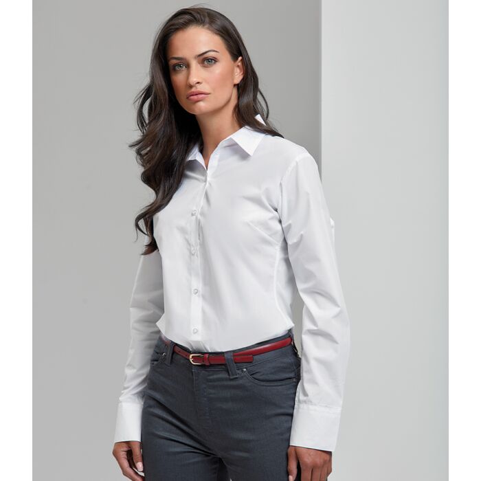 Premier Ladies Supreme Long Sleeve Poplin Shirt Thumbnail